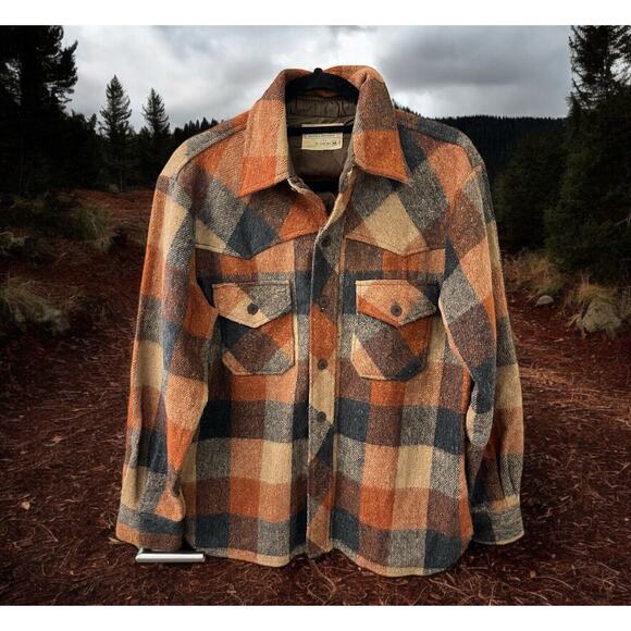 Monterey Mills Jacket Mens Medium Button Down Outdoor Coat Double Pocket Fall
